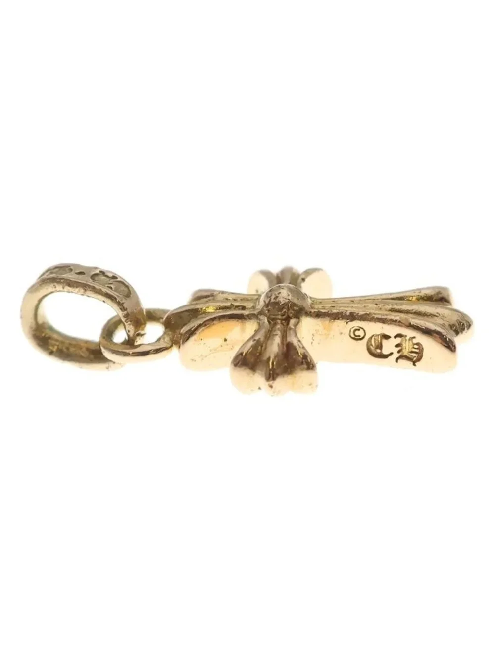 Chrome Hearts 22k Cross Baby Fat P Sap B Babyfat Pave Blue Sapphire Charm Gold